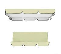 Eawfgtuw Juego de repuesto de toldo de columpio de jardín para 3 sillas columpios de pedestal, tela Oxford 210D, protección solar, sombra de muebles de exterior para patio, porche (beige, 164 x 114 x