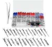 Eawfgtuw Kit de conectores automotrices con 567 terminales engarzados para vehículos, motocicletas, camiones, barcos, motos acuáticas, scooters, coches, incluyendo herramienta de extracción de sellos
