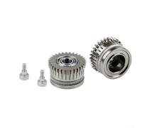 Eawfgtuw Kit de extrusora de doble engranaje con engranajes de transmisión de filamento de acero endurecido para impresoras 3D K1/K1C/K1 Max y 3 V3, piezas de repuesto de metal (plateado)
