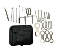 Eawfgtuw Kit de herramientas de reparación de saxofón con caja de almacenamiento, acero para herramientas para instrumentos de viento de madera, incluyendo flauta, clarinete, oboe, trompeta, trombón,
