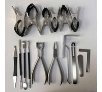 Eawfgtuw Kit de herramientas de reparación de saxofón de acero inoxidable con funda portátil para saxofón alto, clarinete, flauta e instrumentos de viento, repuesto ajustable