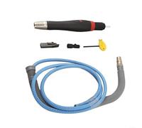 Eawfgtuw Kit de lima de amoladora neumática, pluma de mango recto, lima neumática de alta velocidad, herramienta de molienda neumática con presión de aire para trabajos de tallado de jade