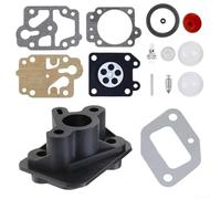 Eawfgtuw Kit de mantenimiento de carburador con junta de colector de admisión compatible con BC430 CG330 CG430 CG520 cortacésped cortador de césped recortadora de césped