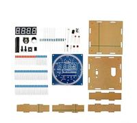 Eawfgtuw Kit de reloj electrónico para práctica de soldadura DIY con estuche transparente, temporizador digital y pantalla para estudiantes (azul)
