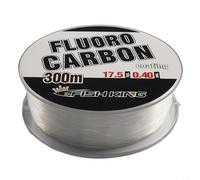 Eawfgtuw Línea de pesca de fluorocarbono 300M Línea líder profesional Monofilamento transparente Material de fibra de carbono para pesca en agua salada 0.3-0.5mm Diámetro (0.4mm)
