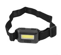 Eawfgtuw Linterna frontal LED COB súper ligera con 3 modos, correa ajustable para correr, ciclismo, camping, senderismo, pesca, mini lámpara ligera para la frente para niños y adultos (negro)