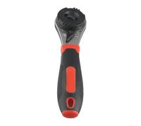 Eawfgtuw Llave de trinquete ajustable de 6 a 22 mm, métrica y SAE de liberación rápida, acabado cromado con mango ergonómico rojo y negro para automóvil y hogar