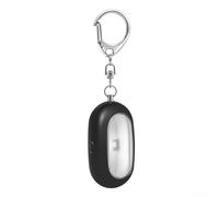 Eawfgtuw Llavero de alarma de seguridad personal con luz LED, dispositivo de alerta de 125 dB para mujeres, personas mayores y protección nocturna al aire libre, defensa personal y ancianos (negro)
