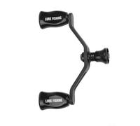 Eawfgtuw Mango de carrete de fibra de carbono para Daiwa Fuego para LT Prorex V, perilla de brazo basculante doble con 2 rodamientos, parte ligera de carrete de pesca en rojo (negro)