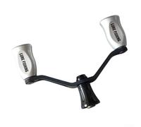 Eawfgtuw Mango de carrete de pesca de fibra de carbono con doble perilla de brazo basculante para Daiwa Fuego para LT Prorex V Salamandra, accesorio de actualización rojo (plateado)
