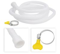 Eawfgtuw Manguera de drenaje de PVC blanco de 5 m con abrazadera, tubo de salida de entrada flexible a prueba de fugas para lavadora, aire acondicionado y fregadero de cocina (500 cm)
