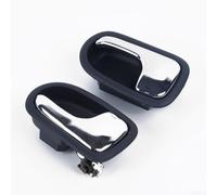 Eawfgtuw Manija interior de puerta para Protege BJ 1995-2003, cromo + negro, par, plástico ABS, compatible con S54N-59-330B65 S54N-58-33065-A