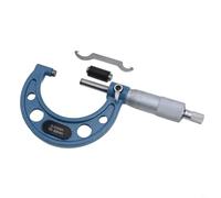 Eawfgtuw Micrómetro de diámetro exterior de 0-75 mm con graduación de 0,01 mm, herramienta de medición OD de acero al carbono para dimensiones externas, compatible con rangos de 0-25 mm/25-50 mm/50-75