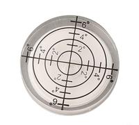 Eawfgtuw Nivel de burbuja de 32 mm para nivel. Medidor circular redondo con líquido amarillo fluorescente, precisión de 20°-30°, construcción acrílica para uso profesional y doméstico-1