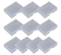 Eawfgtuw Paquete de 10 cajas de almacenamiento rectangulares de plástico PP transparente para artículos de papelería, joyas, aparejos de pesca y organización de piezas pequeñas con cierre seguro, 3 (3