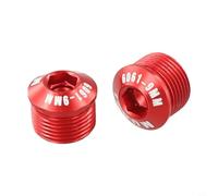 Eawfgtuw Paquete de 2 piezas para pedal de bicicleta M14xP1.0 para cubiertas antipolvo de aleación de aluminio, piezas de reparación protectoras para pedales de 9/16 pulgadas, negro, rojo, dorado