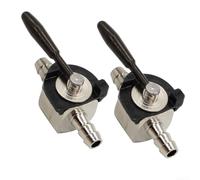 Eawfgtuw Paquete de 2 válvulas de cierre de combustible de acero resistente de 1/4 pulgadas para Scag 48568 para Oregon 07-403 Rotary 868 piezas de cortacésped acabado plateado fiable