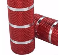 Eawfgtuw Paquete de 4 piquetas de aleación de aluminio antideslizantes para bicicletas de montaña y carretera con tornillos de montaje de eje de 10 mm, color verde (rojo)