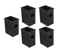 Eawfgtuw Paquete de fundas reductoras de tubo cuadrado de 50 x 70 mm a 40 x 60 mm, inserto adaptador de equipo de fitness de plástico para marcos de entrenamiento de fuerza de gimnasio, convertidor de