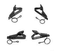 Eawfgtuw Para 10 clips de corbata de solapa de micrófono, abrazadera de micrófono Lavalier para cuello, camisa, corbata, soporte de cable de metal para audio profesional