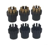 Eawfgtuw Para 6 piezas de repuesto de cabezal de cepillo de latón y nailon para fregona de vapor, accesorios de limpieza a vapor para horno, parrilla y limpieza superior de estufa, 4 x 3 cm