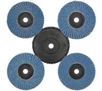 Eawfgtuw Para 8 discos planos de 3 pulgadas, ruedas de lijado de corindón de circonio 40/120# para amoladora angular, molienda abrasiva azul y pulido para metal y no metal,