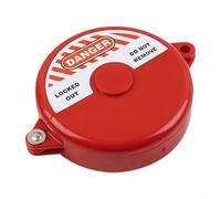 Eawfgtuw Para bloqueo de válvula de compuerta para seguridad industrial, cerradura de plástico ABS con carcasa roja, compatible con válvulas de tanque redondas de botellas de gas de 25-64 mm y 64-127