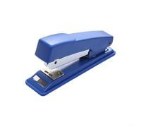 Eawfgtuw Para grapadora de tira completa de metal para uso en oficina y aula, capacidad de 20 hojas con función de doble abrazadera, se abre 180 grados para tableros de anuncios y manualidades, (azul)