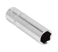 Eawfgtuw Para llave de vaso de 3/8 pulgadas de profundidad, 8-24 mm, acero al cromo vanadio, herramienta de trinquete hexagonal para mecánica y bricolaje, plata, 63 mm de longitud (13 mm)
