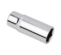 Eawfgtuw Para llave de vaso de 3/8 pulgadas de profundidad, 8-24 mm, acero al cromo vanadio, herramienta de trinquete hexagonal para mecánica y bricolaje, plata, 63 mm de longitud (19 mm)