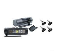 Eawfgtuw Para sistema de presión de neumáticos TPMS para presión real y visualización con alarma de fugas de baja presión y alta temperatura, compatible con 12 V (integrado)