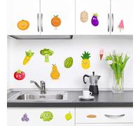 Eawfgtuw Pegatinas de pared para cocina, diseño de frutas vegetales, antiaceite, extraíbles, autoadhesivas, decoración del hogar, material de PVC de fácil aplicación