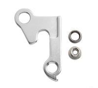 Eawfgtuw Percha de cambio trasero de aleación de aluminio para GT para engranaje de bicicleta, soporte mecánico, gancho trasero, pieza de repuesto ATIDH0021, color plateado con tornillos