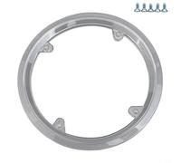 Eawfgtuw Protector de plato 42T, protector antipolvo para cadena de bicicleta con 4 agujeros, paso de 9,7 a 10,7 cm, incluye tornillos para una fácil instalación, negro (transparente)