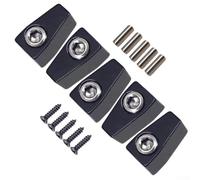 Eawfgtuw Puente trasero para bajo eléctrico de 5 cuerdas sin cabeza, cordal de metal fijo con parte de tuerca, juego de puente de trémolo de estilo vintage compatible con 5(B)