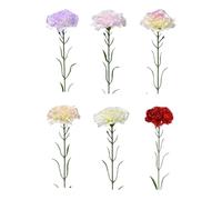 Eawfgtuw Ramo de flores artificiales de 8 cm de una sola rama de seda para el día de la madre, arreglo floral de tallo largo para decoración del hogar y la oficina en jarrón o cesta, juego (carne