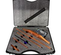 Eawfgtuw Regla de medición de escaleras para mejorar escaleras en el hogar, herramienta de calibre de banda de rodadura de acero inoxidable con rango ajustable de 8 a 60 pulgadas, incluye funda de