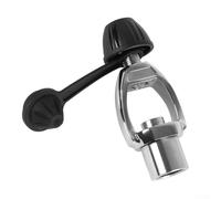 Eawfgtuw Regulador de buceo de acero inoxidable DIN a adaptador de yugo con tapa antipolvo, para conector de inflador de rosca G5/8 para entorno marino, plateado, 118 x 28 mm