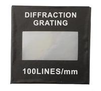 Eawfgtuw Rejilla de difracción de transmisión 50/100/300/600 líneas, 2 mm de grosor, 50 x 50 mm para experimentos de enseñanza óptica de espectrofotómetro, rango de longitud de onda 200-2000 nm-100