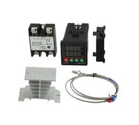 Eawfgtuw Relé de estado sólido 40DA con controlador de temperatura REX C100 PID y sonda de 1 m para controlador de gestión integral de la temperatura, paquete REX C100