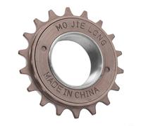 Eawfgtuw Rueda libre de una sola velocidad de 35 mm, piñón de acero para engranaje fijo para bicicleta, cubo de rueda trasera de 16, 18, 20 dientes, marrón (18T)