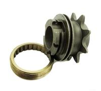 Eawfgtuw Rueda libre dorada 9T para bicicleta y buje de rodamiento de 24 mm, pieza de repuesto de volante de una sola velocidad con agujero interior de 17,5 mm