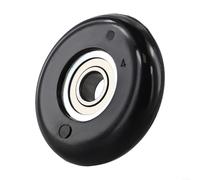 Eawfgtuw Ruedas de repuesto para máquina de remo de 8 mm con rodamiento de 43 mm de diámetro, accesorio de equipo de ejercicio de acero de nailon para fitness, piezas de asiento de remo, color negro
