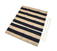 Eawfgtuw Silla de playa de lona de 113 x 43 cm, color gris, negro y blanco, a rayas, de repuesto, de tela, plegable, para tomar el sol, jardín (1 juego)