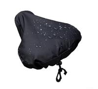 Eawfgtuw Sillín de bicicleta Cubierta de lluvia impermeable UV Protect Oxford Cloth 24X27cm con PU Silver Coating And Drawstring Fit For Mountain Bike And Road Bike Seat Cushion (negro)