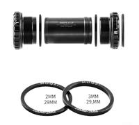 Eawfgtuw Soporte inferior roscado de aleación de aluminio para bicicleta de 68/73 mm para eje de 29 mm, rodamientos de cartucho sellados con tecnología de sellado de canalón para carretera de montaña