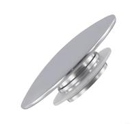 Eawfgtuw Tapón cromado para lavabo, 66 mm, cierre de botón de clic, para baño, cocina, bañera, repuesto de rosca M8, sello para anillo de 14 mm de altura