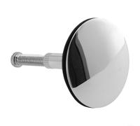 Eawfgtuw Tapón de válvula de drenaje de latón de 43 mm para lavabo de lavabo cromado acabado plateado fácil de encender y apagar, pieza de repuesto