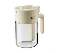 Eawfgtuw Tarro de condimentos de vidrio sellado con dispensador cuantitativo y estante organizador de cocina, almacenamiento fácil de limpiar para azúcar, sal, pimienta, té, granos de café, hierbas