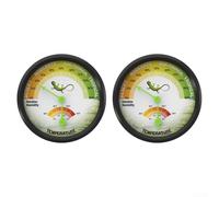 Eawfgtuw Termómetro e higrómetro mecánico para reptiles para combo, medidor de humedad para accesorios de iguana dragón barbudo, medidor de plástico de 74 mm